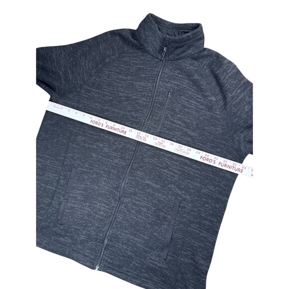 SWISSTECH Full Zip Sweater Jacket Black Heather Zipper Pockets Large Cozy Casual - Picture 8 of 10